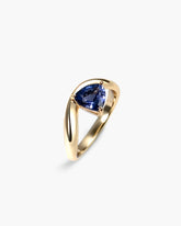 Tanzanite Trillion Curve Ring